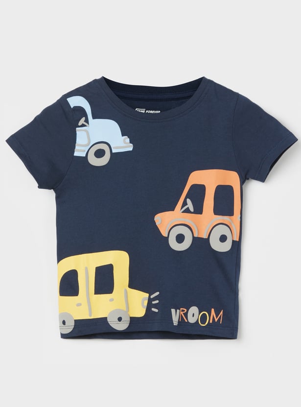 FAME FOREVER Boys Car Graphic T-shirt